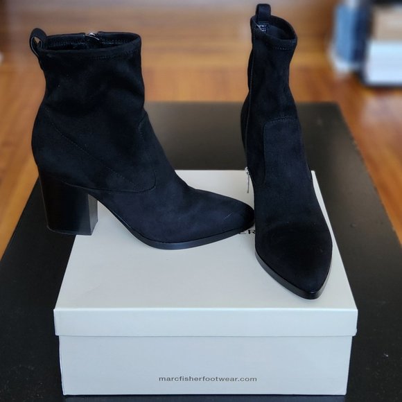Marc Fisher LTD Womens Avalyn Block Heel Ankle Boots - Picture 5 of 7